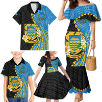 Tuvalu Independence Day Family Matching Mermaid Dress and Hawaiian Shirt Manuia te tutokotasi o Tuvaluan Dolphin Tattoo LT14 - Polynesian Pride