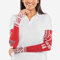 Samoa Rugby Custom Arm Sleeves Toa Samoa Pacific Sporty Red - Polynesian Pride