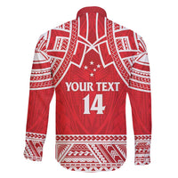 Samoa Rugby Custom Family Matching Off Shoulder Short Dress and Hawaiian Shirt Toa Samoa Pacific Sporty Red LT14 - Polynesian Pride