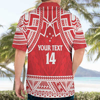 Samoa Rugby Custom Hawaiian Shirt Toa Samoa Pacific Sporty Red - Polynesian Pride