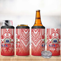 Toa Samoa Rugby Custom 4 in 1 Can Cooler Tumbler Samoa mo Samoa Polynesian Pacific Red - Polynesian Pride