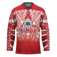 Toa Samoa Rugby Custom Hockey Jersey Samoa mo Samoa Polynesian Pacific Red - Polynesian Pride