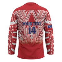 Toa Samoa Rugby Custom Hockey Jersey Samoa mo Samoa Polynesian Pacific Red - Polynesian Pride