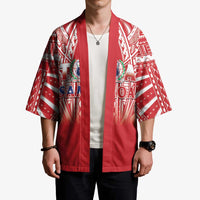 Toa Samoa Rugby Custom Kimono Samoa mo Samoa Polynesian Pacific Red - Polynesian Pride