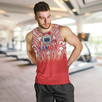 Toa Samoa Rugby Custom Men Tank Top Samoa mo Samoa Polynesian Pacific Red - Polynesian Pride