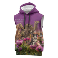 ANZAC Day Sleeveless Hoodie Lest We Forget The Animals Of War