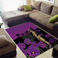 ANZAC Soldier and War Animals Area Rug We Will Remember Them