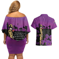ANZAC Soldier and War Animals Couples Matching Off Shoulder Short Dress and Hawaiian Shirt We Will Remember Them
