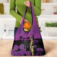 ANZAC Soldier and War Animals Grocery Bag We Will Remember Them