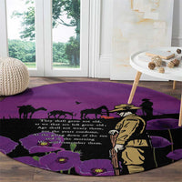 ANZAC Soldier and War Animals Round Carpet We Will Remember Them
