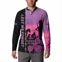 Personalised ANZAC War Animals Button Sweatshirt Lest We Forget Memorial