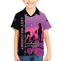 Personalised ANZAC War Animals Kid Hawaiian Shirt Lest We Forget Memorial