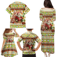 Hawaiian Santa Aloha Pineapple Christmas Family Matching Puletasi and Hawaiian Shirt Mele Kalikimaka LT15 - Polynesian Pride