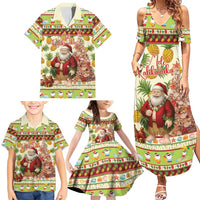 Hawaiian Santa Aloha Pineapple Christmas Family Matching Summer Maxi Dress and Hawaiian Shirt Mele Kalikimaka LT15 - Polynesian Pride