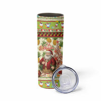 Hawaiian Santa Aloha Pineapple Christmas Skinny Tumbler Mele Kalikimaka LT15 - Polynesian Pride