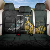 New Zealand and South Africa Rugby Back Car Seat Cover Silver Fern With Springboks LT15 One Size Black - Polynesian Pride