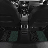 New Zealand and South Africa Rugby Car Mats Silver Fern With Springboks LT15 Set 2pcs - Back Black - Polynesian Pride