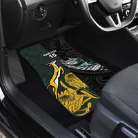New Zealand and South Africa Rugby Car Mats Silver Fern With Springboks LT15 - Polynesian Pride