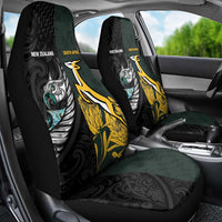 New Zealand and South Africa Rugby Car Seat Cover Silver Fern With Springboks LT15 - Polynesian Pride