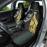 New Zealand and South Africa Rugby Car Seat Cover Silver Fern With Springboks LT15 - Polynesian Pride