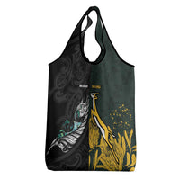 New Zealand and South Africa Rugby Grocery Bag Silver Fern With Springboks LT15 - Polynesian Pride