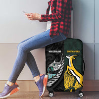 New Zealand and South Africa Rugby Luggage Cover Silver Fern With Springboks