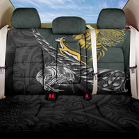 New Zealand and South Africa Rugby Back Car Seat Cover Maori Kiwi With Springboks LT15 One Size Black - Polynesian Pride
