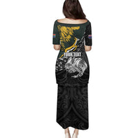 New Zealand and South Africa Rugby Personalised Family Matching Puletasi and Hawaiian Shirt Maori Kiwi With Springboks LT15 - Polynesian Pride