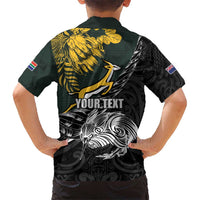 New Zealand and South Africa Rugby Personalised Hawaiian Shirt Maori Kiwi With Springboks LT15 - Polynesian Pride
