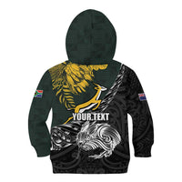 New Zealand and South Africa Rugby Personalised Kid Hoodie Maori Kiwi With Springboks LT15 - Polynesian Pride
