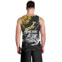 New Zealand and South Africa Rugby Personalised Men Tank Top Maori Kiwi With Springboks LT15 - Polynesian Pride