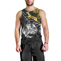 New Zealand and South Africa Rugby Personalised Men Tank Top Maori Kiwi With Springboks LT15 - Polynesian Pride