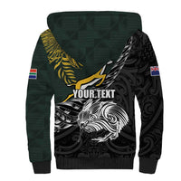 New Zealand and South Africa Rugby Personalised Sherpa Hoodie Maori Kiwi With Springboks LT15 - Polynesian Pride