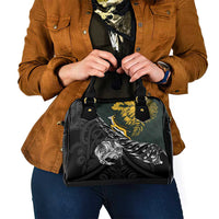 New Zealand and South Africa Rugby Shoulder Handbag Maori Kiwi With Springboks LT15 - Polynesian Pride