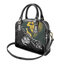New Zealand and South Africa Rugby Shoulder Handbag Maori Kiwi With Springboks LT15 - Polynesian Pride
