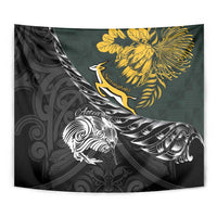 New Zealand and South Africa Rugby Tapestry Maori Kiwi With Springboks LT15 - Polynesian Pride