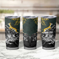 New Zealand and South Africa Rugby Personalised Tumbler Cup Maori Kiwi With Springboks LT15 - Polynesian Pride