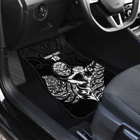 New Zealand Silver Fern Rugby Custom Car Mats Maori Tiki Black Version