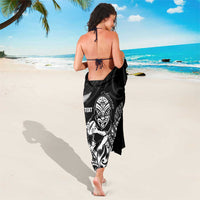 New Zealand Silver Fern Rugby Custom Sarong Maori Tiki Black Version