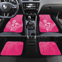 New Zealand Silver Fern Rugby Custom Car Mats Maori Tiki Pink Version