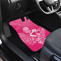 New Zealand Silver Fern Rugby Custom Car Mats Maori Tiki Pink Version