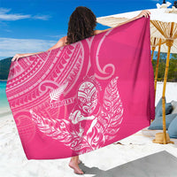 New Zealand Silver Fern Rugby Custom Sarong Maori Tiki Pink Version