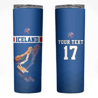Iceland Basketball Custom Skinny Tumbler Blue Style