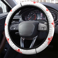 Bulgarian Embroidery Style Seamless Pattern Steering Wheel Cover