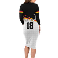 Custom Germany Football Family Matching Long Sleeve Bodycon Dress and Hawaiian Shirt Come On DFB-Team