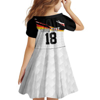 Custom Germany Football Family Matching Off Shoulder Short Dress and Hawaiian Shirt Come On DFB-Team