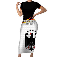 Custom Germany Football Family Matching Short Sleeve Bodycon Dress and Hawaiian Shirt Come On DFB-Team