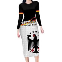 Custom Germany Football Long Sleeve Bodycon Dress Come On DFB-Team