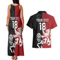 Custom British Lions New Zealand Couples Matching Tank Maxi Dress and Hawaiian Shirt Unique Style - Polynesian Pride