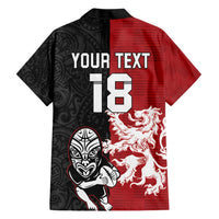 Custom British Lions New Zealand Family Matching Short Sleeve Bodycon Dress and Hawaiian Shirt Unique Style - Polynesian Pride